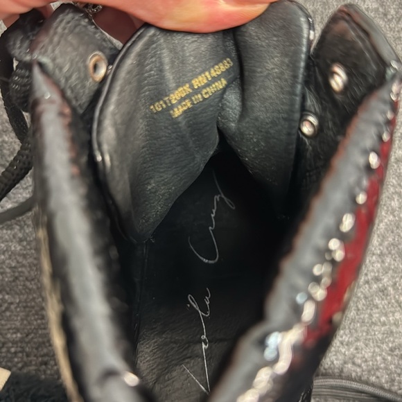 Lola Black Combat Boots with Studs and Thick Sole Retail $365 - Picture 9 of 9